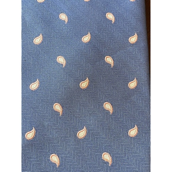 Brooks Brothers 346 Silk Tie Pink Blue Chain Print Made in  Brooks Brothers 346 Pink Blue Stain Resistant 100% Silk Men’s Neck Tie Usa